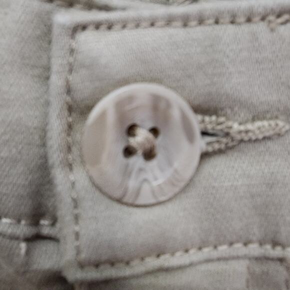 St Johns Bay Pants Womens 18P PETITE Tan Khaki High Rise Stretch Cotton Preppy - Picture 2 of 13